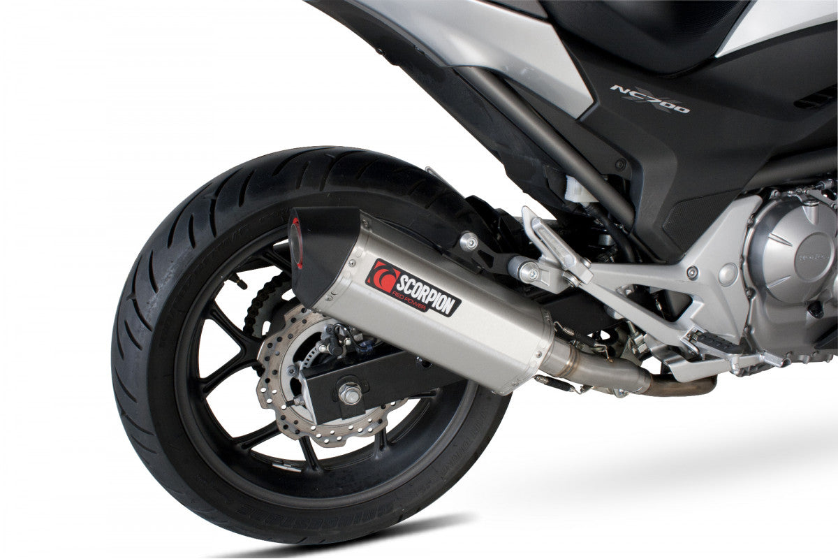 Scorpion RHA155SEO Honda Serket Parallel Slip-On - Brushed Stainless Steel Sleeve (NC700 S / NC700 X) | ML Performance US US