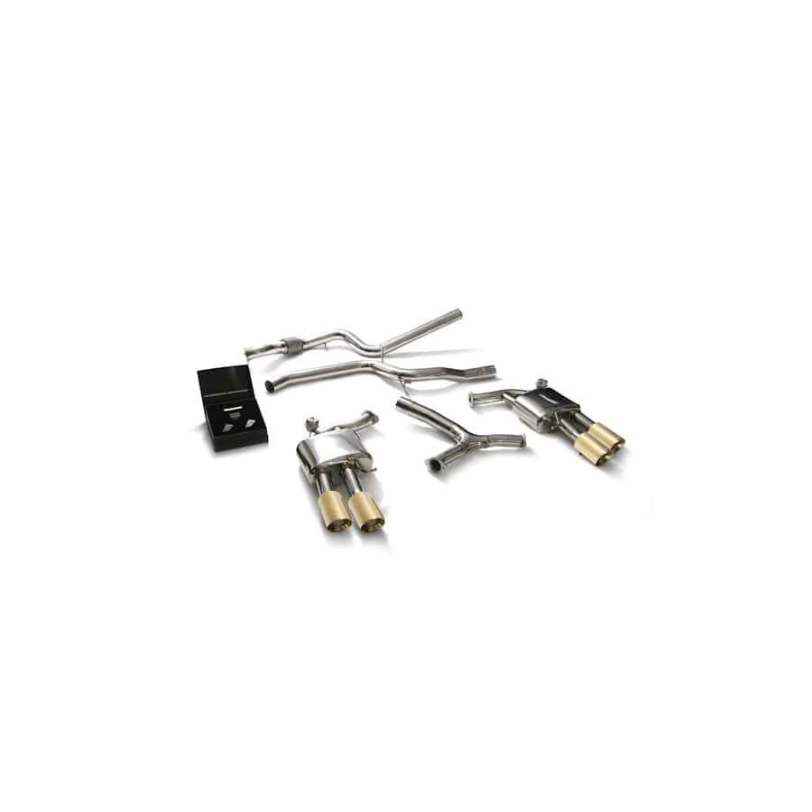 Armytrix AU9C2-QS11G Valvetronic Exhaust System Audi A5 Coupe 2WD B9 2016-2021 with Quad Gold 3.5"