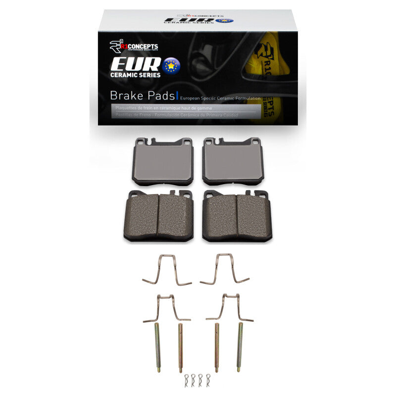 R1 Concepts R1 80-85 Mercedes-Benz 300CD Front Euro Ceramic Pads & Hardware Kit