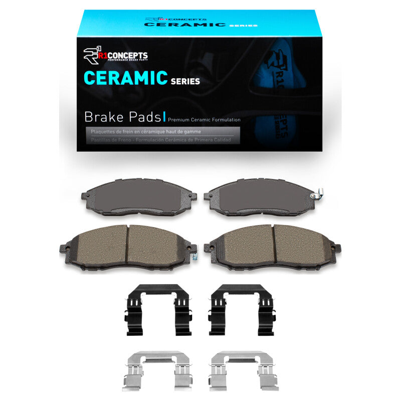 R1 Concepts R1 2000-2004 Nissan Frontier Front R1 Ceramic Pads & Hardware Kit