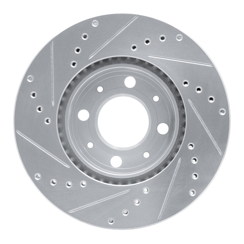R1 Concepts R1 93-95 Volvo 850 Front Right Drilled & Slotted Silver Brake Rotor
