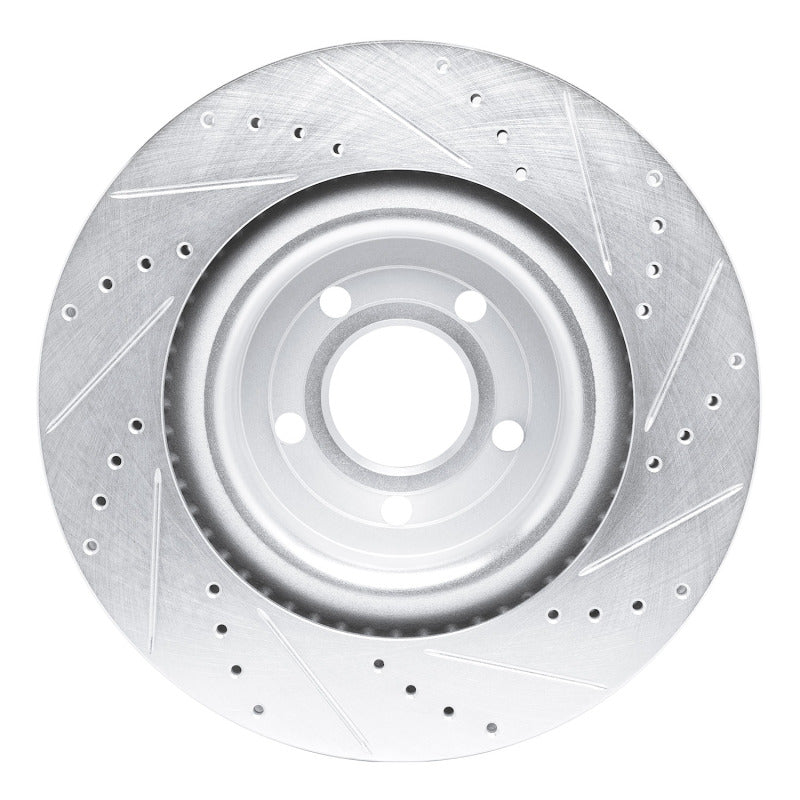 R1 Concepts R1 20-25 Ford Explorer Front Left Drilled & Slotted Silver Brake Rotor