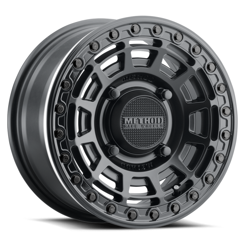 Method Wheels Method MR415 Beadlock 15x10 / 6+4/25mm Offset / 4x156 / 132 CB Matte Black Wheel - Gloss Black Ring