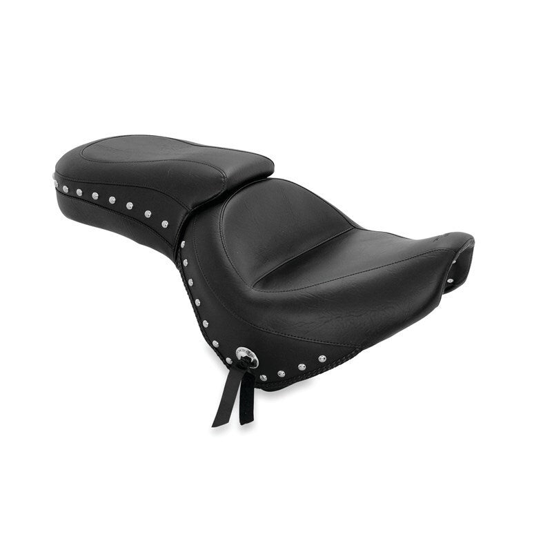 Mustang Motorcycle Mustang 10-13 Honda VT1300C Sabre,10-16 Stateline,10-15 Interstate 1PC Seat w/Studs - Black