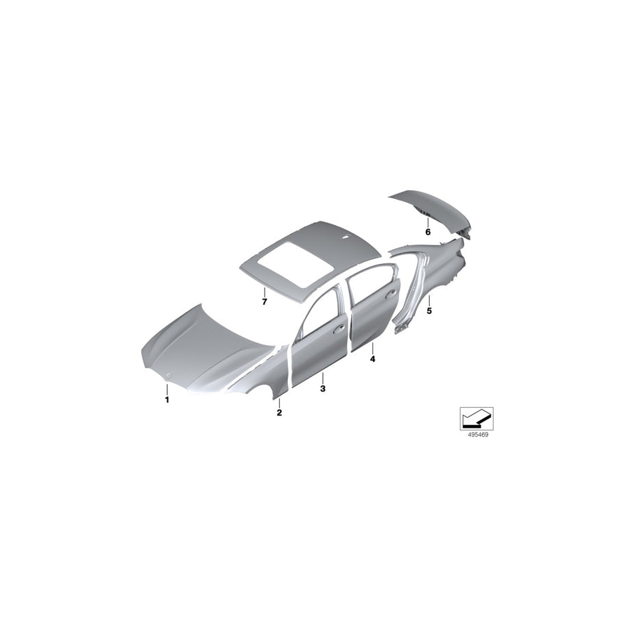 Genuine BMW 51769465400 G20 Trunk Lid Sealing (Inc. 330e, 320dX & 320d) | ML Performance US Car Parts