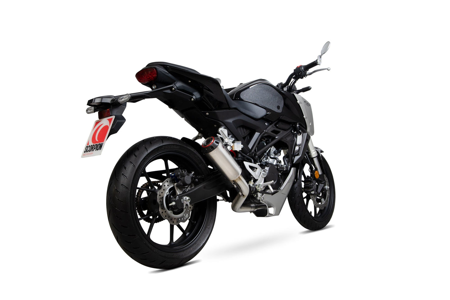 Scorpion PHA183SYSTEO Honda CB125 R Red Power Full System - Titanium Sleeve | ML Performance US US