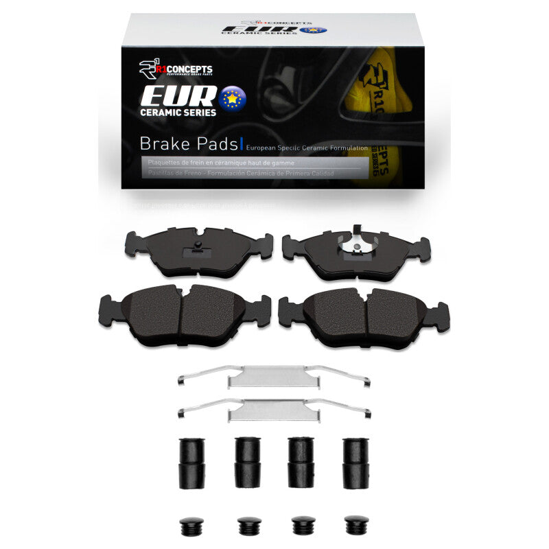 R1 Concepts R1 1982-1991 BMW 533I Front R1 Euro Ceramic Pads & Hardware Kit