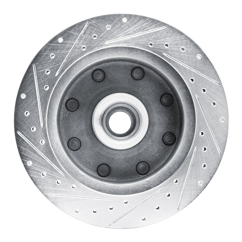 R1 Concepts R1 73-77 Dodge B300 Van (71-74) / B300 (75-80) Front Right Drilled & Slotted Silver Brake Rotor