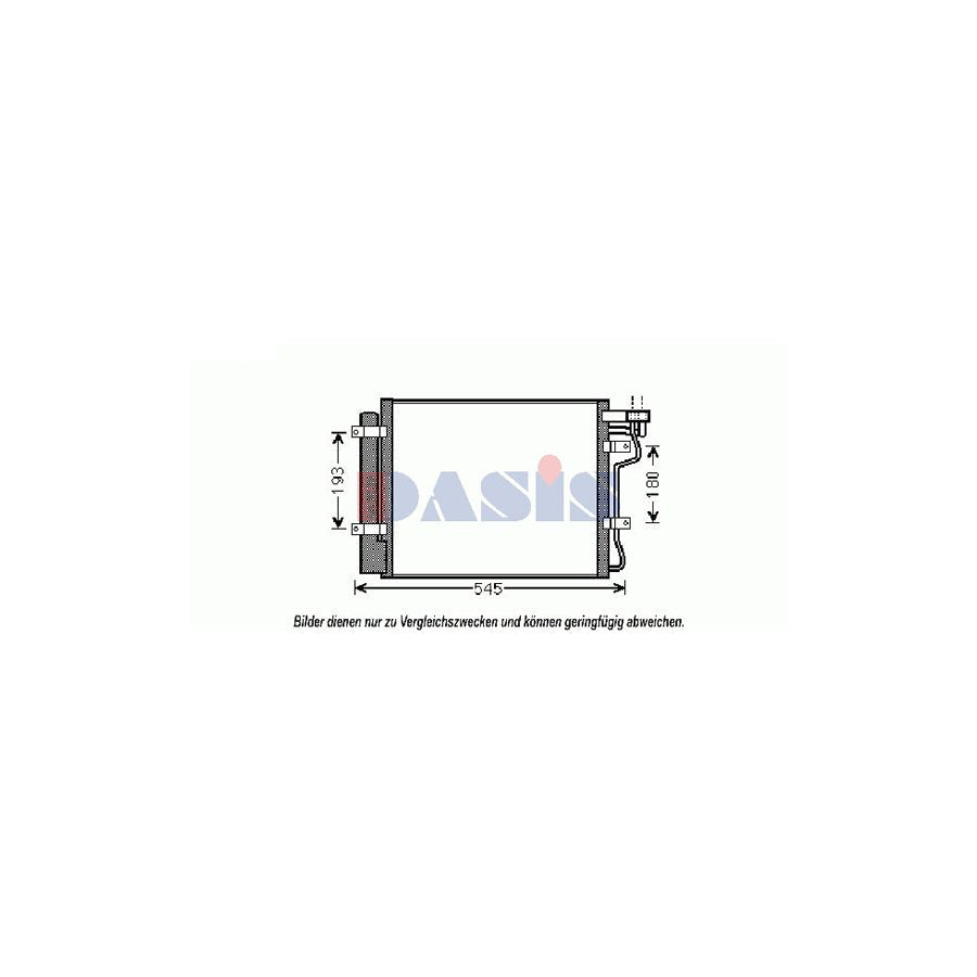 AKS Dasis 512054N Air Conditioning Condenser for KIA Cerato