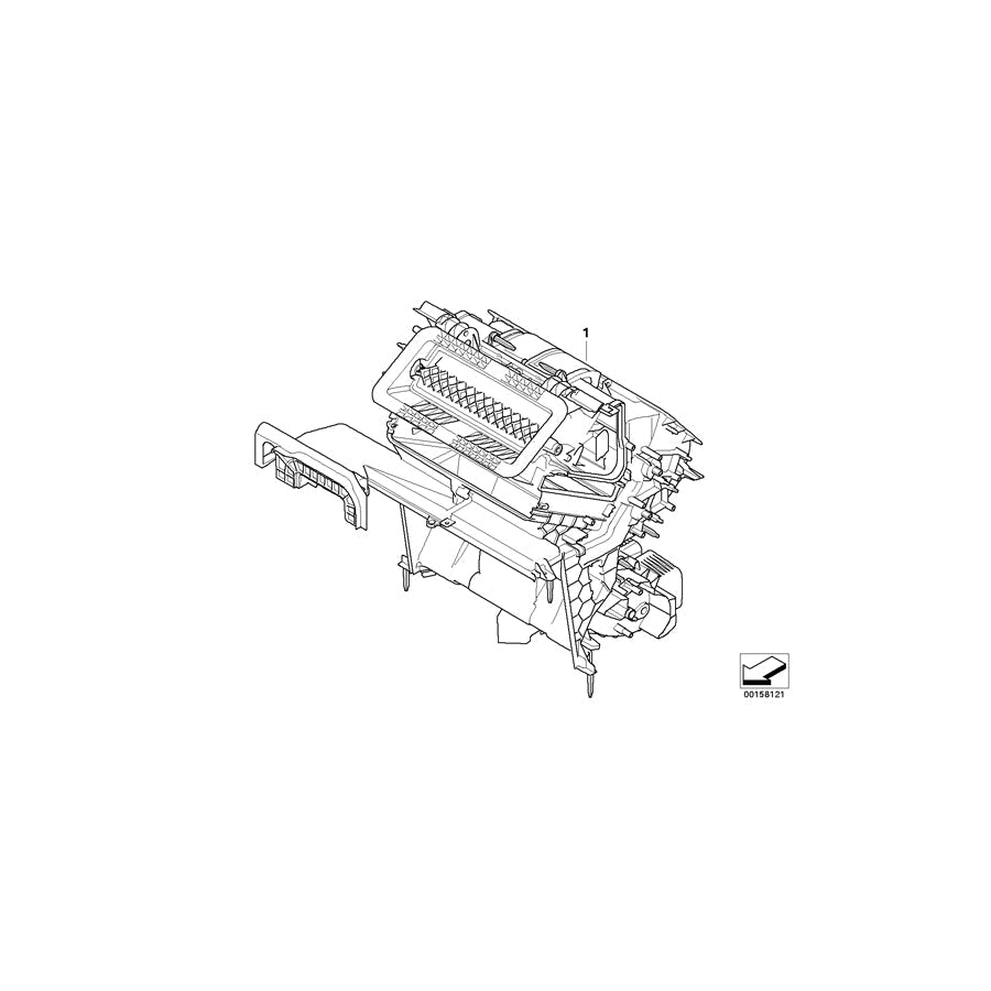 Genuine BMW 64119127182 E70 E72 E71 Empty Housing F Heater/Air Condit.Unit (Inc. X5) | ML Performance US Car Parts