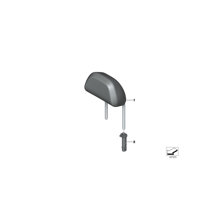 Genuine BMW 52208094167 F91 Headrest Leather SCHWARZ (Inc. M8) | ML Performance US Car Parts