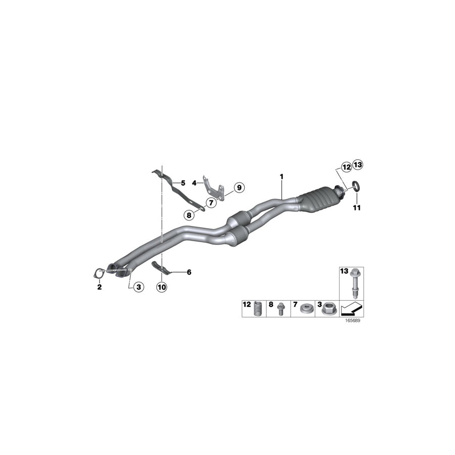 Genuine BMW 18307845669 E82 Rp-Catalytic Converters With Muffler (Inc. M Coupé) | ML Performance US Car Parts
