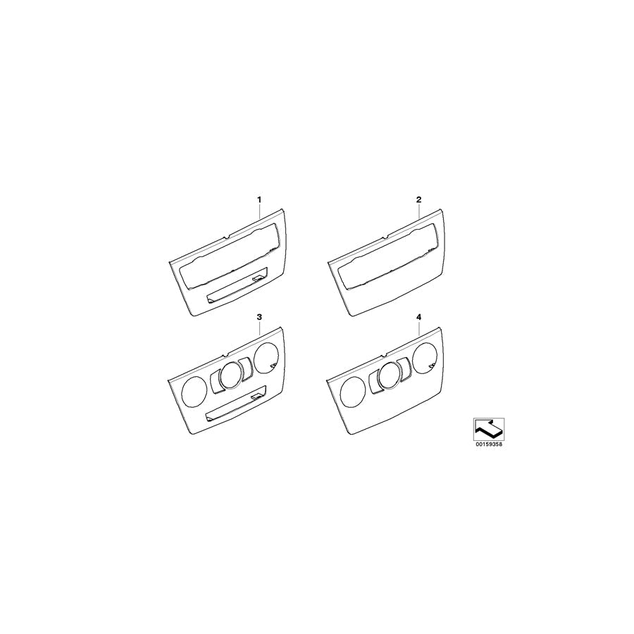 Genuine BMW 64117970481 E90 E91 Decor Trim, Ihkr, Lower OXYDBRAUN (Inc. 328i, 330i & 320d) | ML Performance US Car Parts