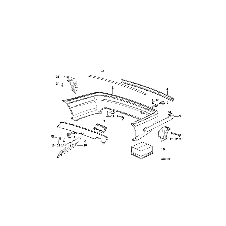 Genuine BMW 51122260401 E36 Rubber Strip Left (Inc. 316i, 320i & 325td) | ML Performance US Car Parts