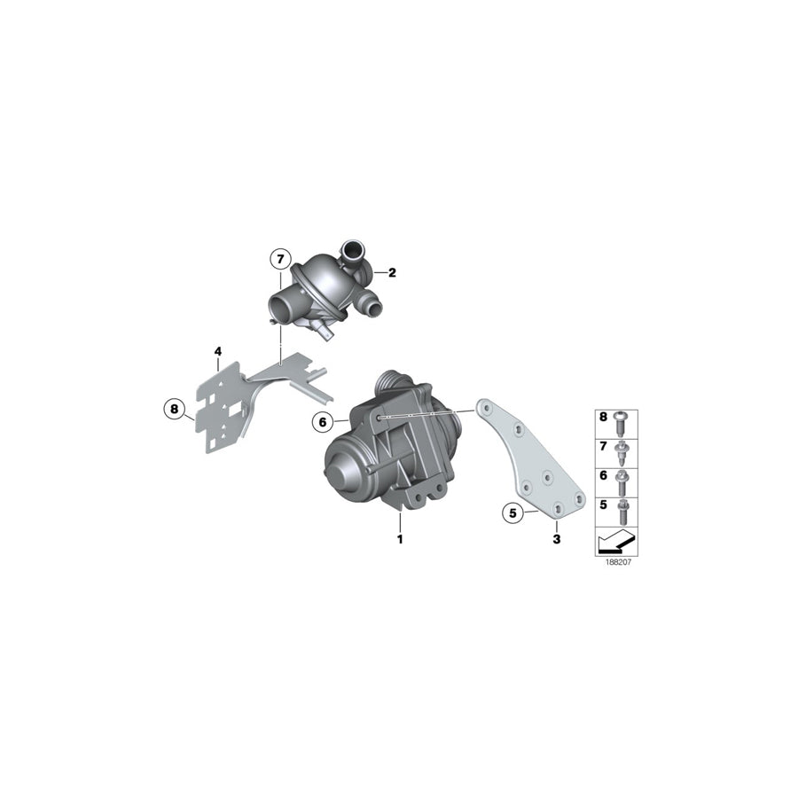 Genuine BMW 11512159019 F07 Set Of Alu. Screws Water Pump (Inc. 535i & 535iX) | ML Performance US Car Parts
