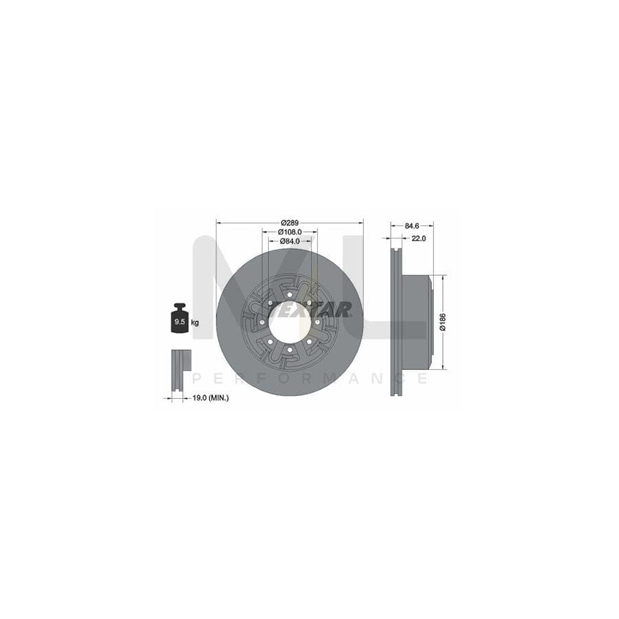 TEXTAR 93089600 Brake Disc for IVECO Daily Solid, without wheel hub, without wheel studs | ML Performance Car Parts