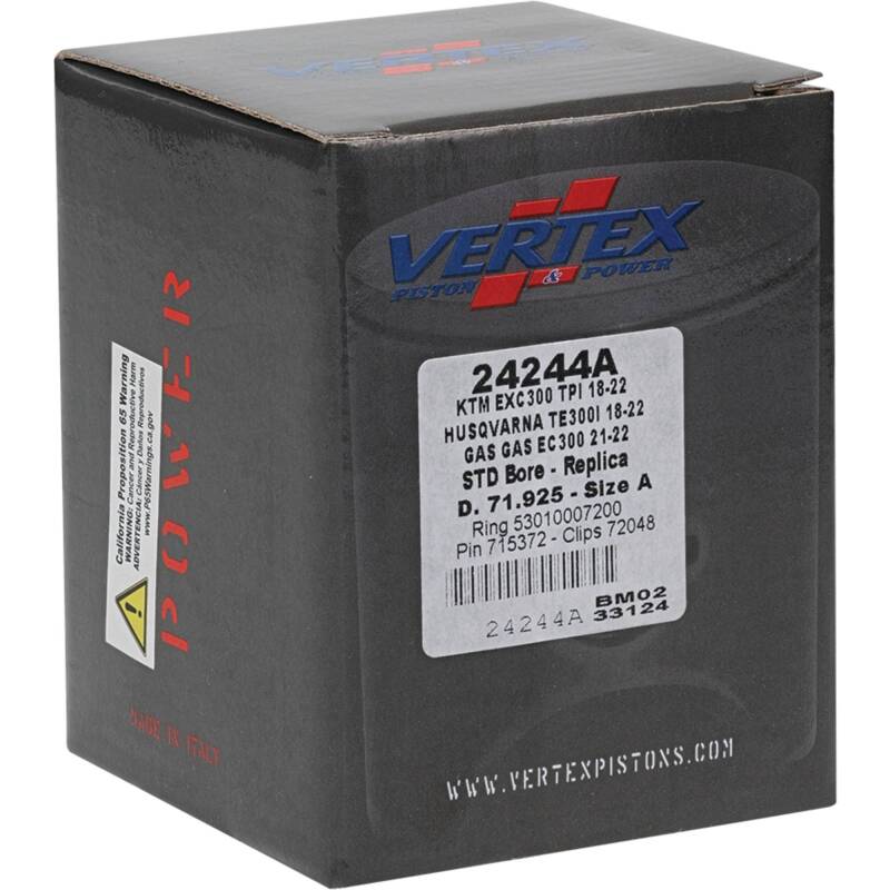 Vertex Pistons Vertex Piston 2024 KTM 300 EXC 300cc Cast Replica Piston Kit