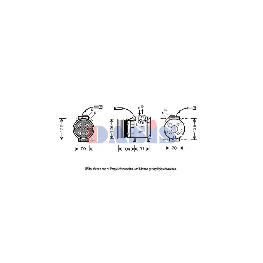 AKS Dasis 851357N Compressor, Air Conditioning for Land Rover Freelander