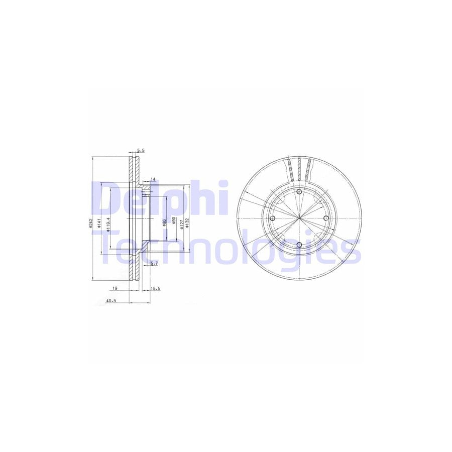 Delphi Bg2394 Brake Disc