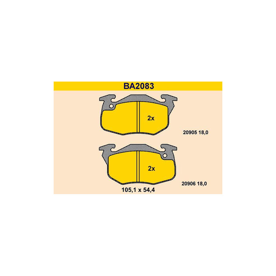 Barum Ba2083 Brake Pad Set