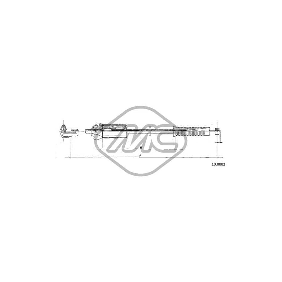 Metalcaucho 80896 Throttle Cable for CITROËN AX