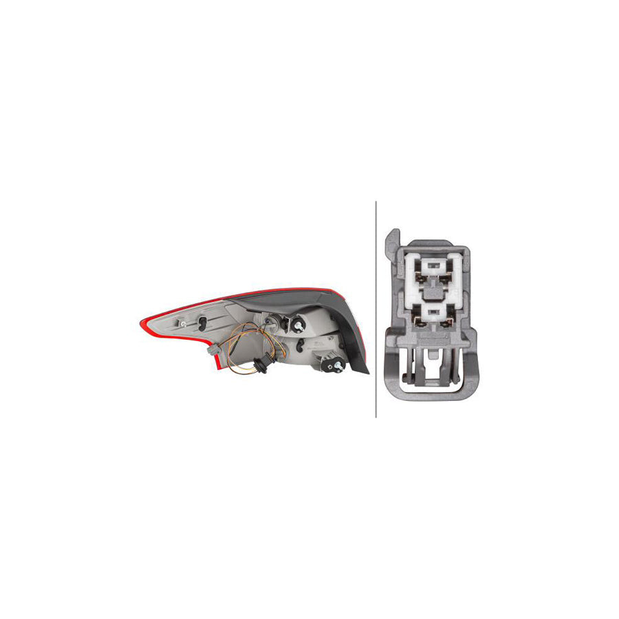Hella 2VA 354 995-041 Rear Light For Ford Focus Mk3 Saloon (DYB)