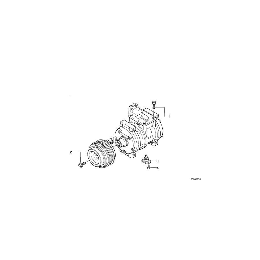 Genuine BMW 64522156008 E31 Magnetic Clutch (Inc. & 850Ci) | ML Performance US Car Parts