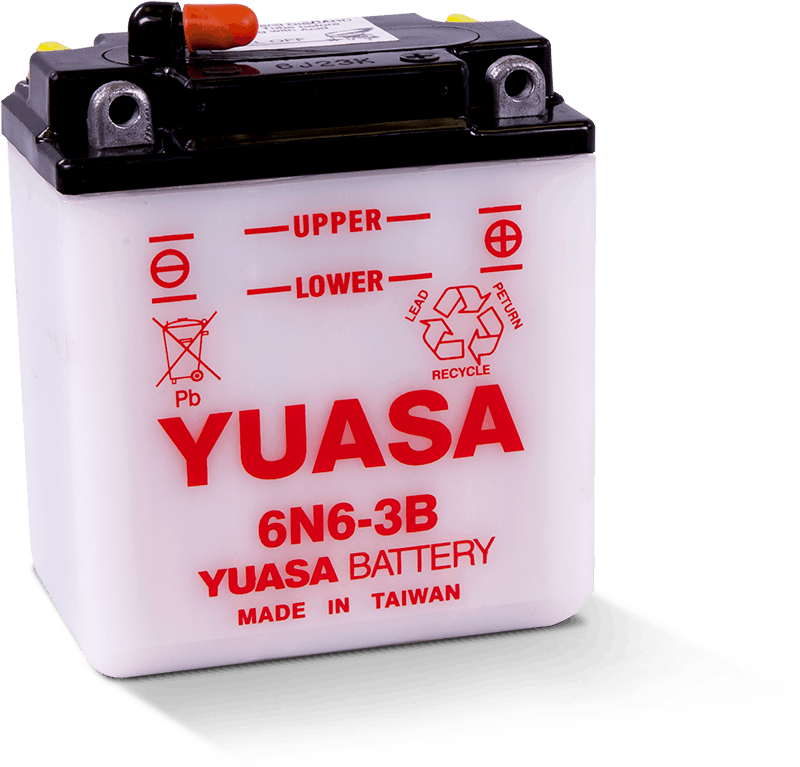 Yuasa Battery Yuasa 6N6-3B Conventional 6-Volt Battery