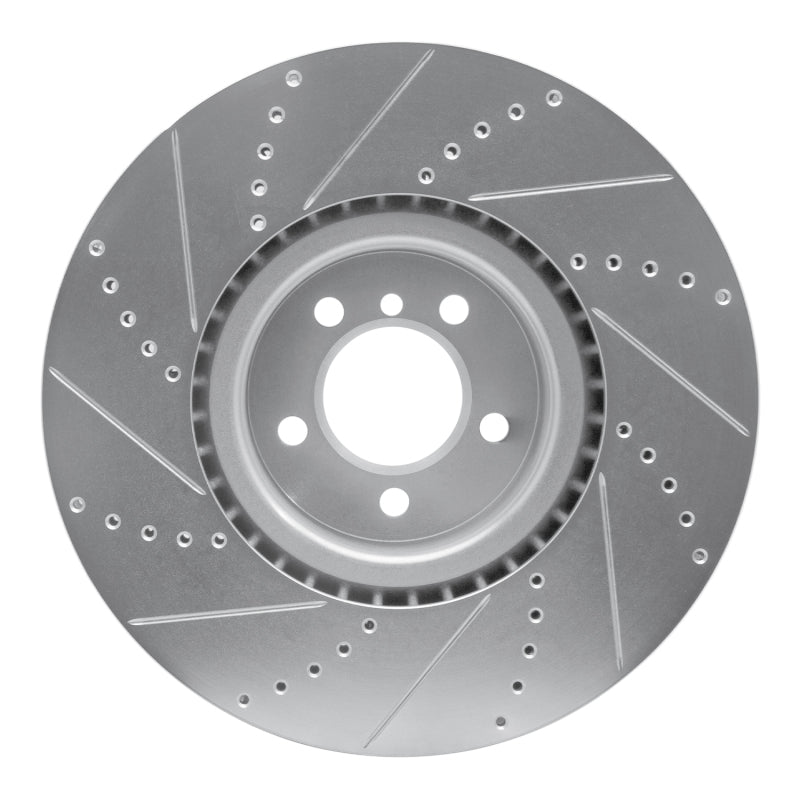 R1 Concepts R1 10-12 Land Rover Range Rover Front Right Drilled & Slotted Silver Brake Rotor