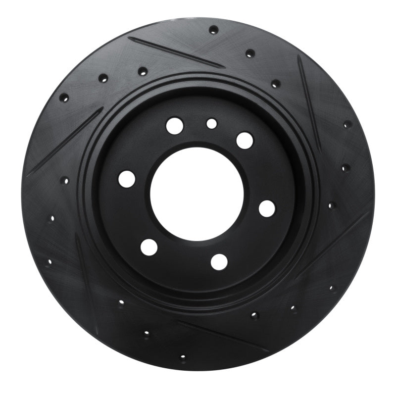 R1 Concepts R1 19-25 Freightliner SprintER 1500 Rear Left Drilled & Slotted Black Brake Rotor