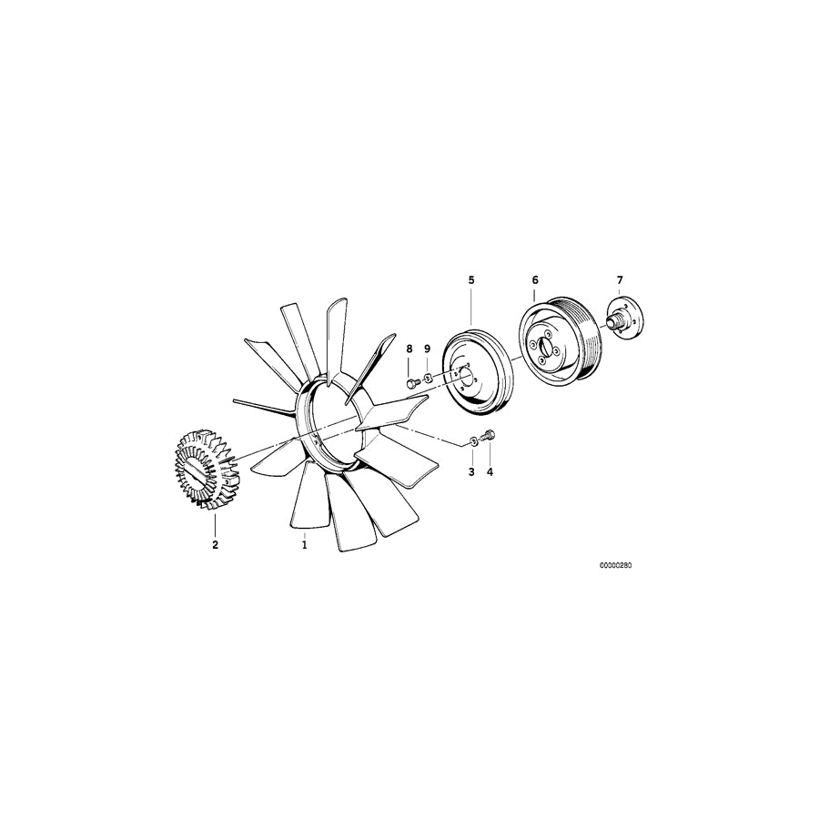 Genuine BMW 11511709775 E30 E34 Pulley (Inc. 518i, 316i & 318i) | ML Performance US Car Parts