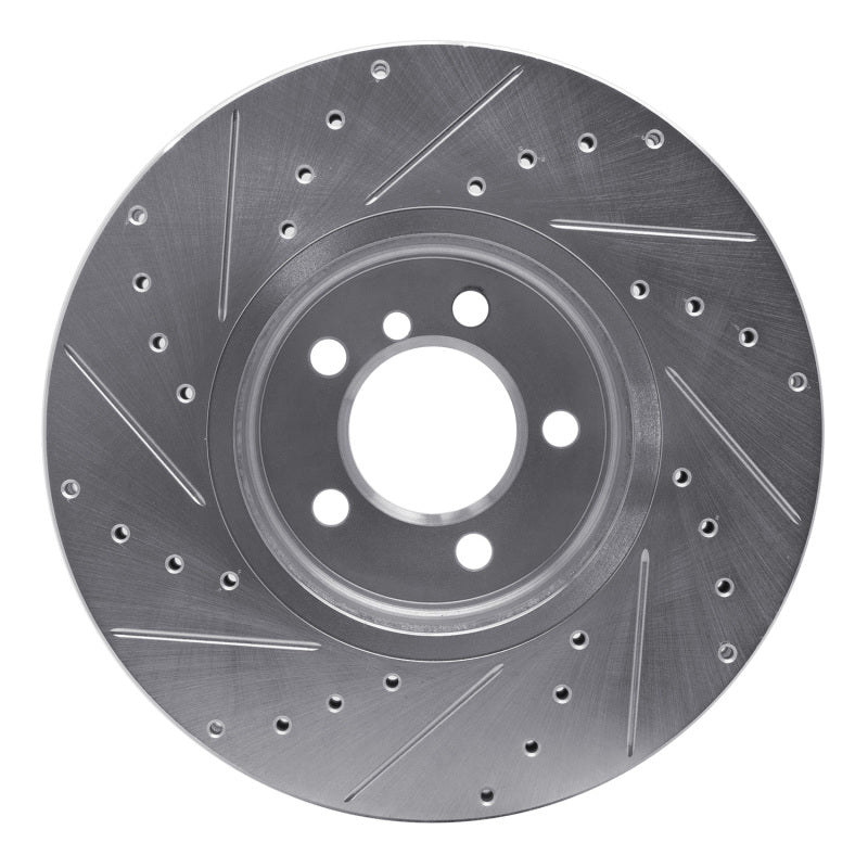 R1 Concepts R1 03-05 Land Rover Range Rover Front Right Drilled & Slotted Silver Brake Rotor