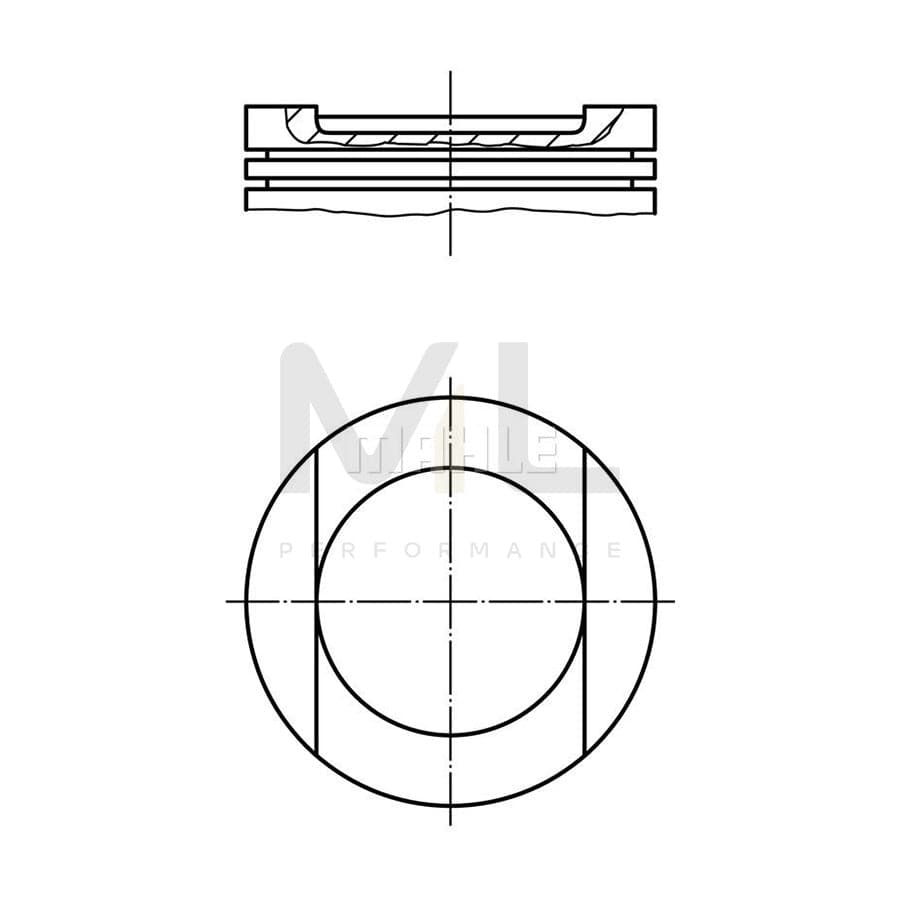 MAHLE ORIGINAL 034 98 01 Piston without cooling duct | ML Performance Car Parts