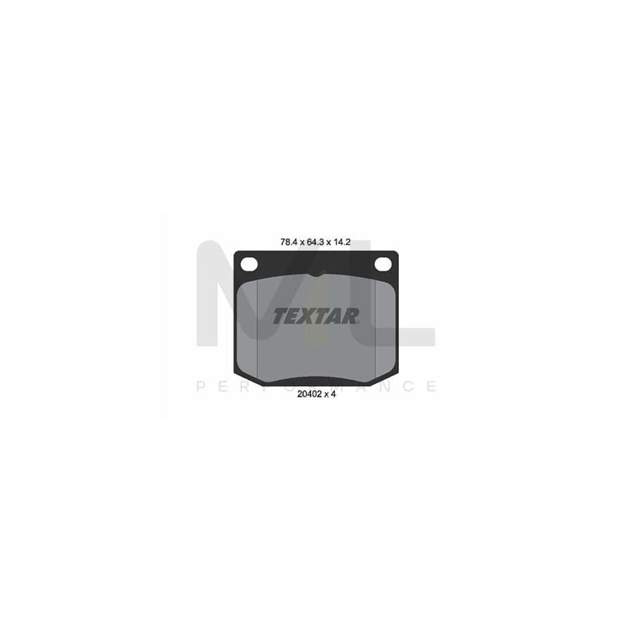 TEXTAR 2040201 Brake pad set not prepared for wear indicator | ML Performance Car Parts