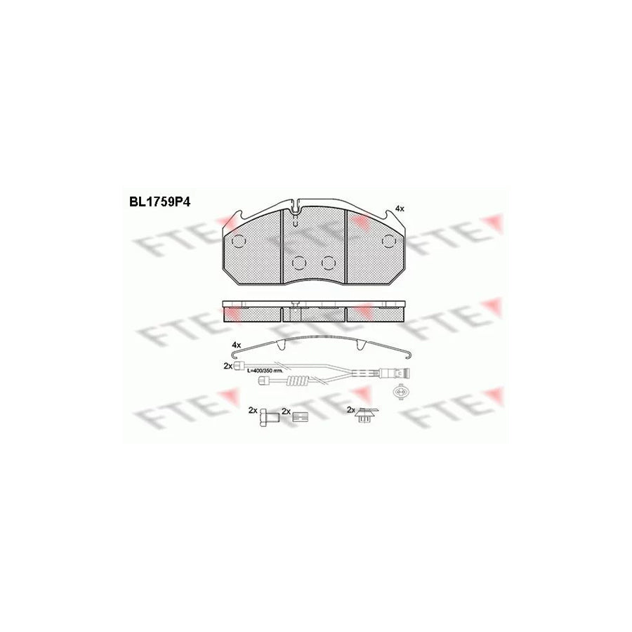 FTE Bl1759P4 Brake Pad Set