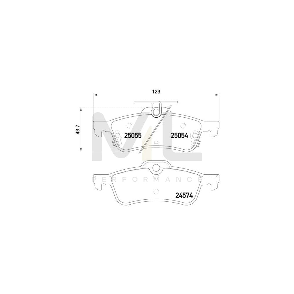 Hella 8DB 355 020-501 Brake Pad Set For Honda Civic With Acoustic Wear Warning