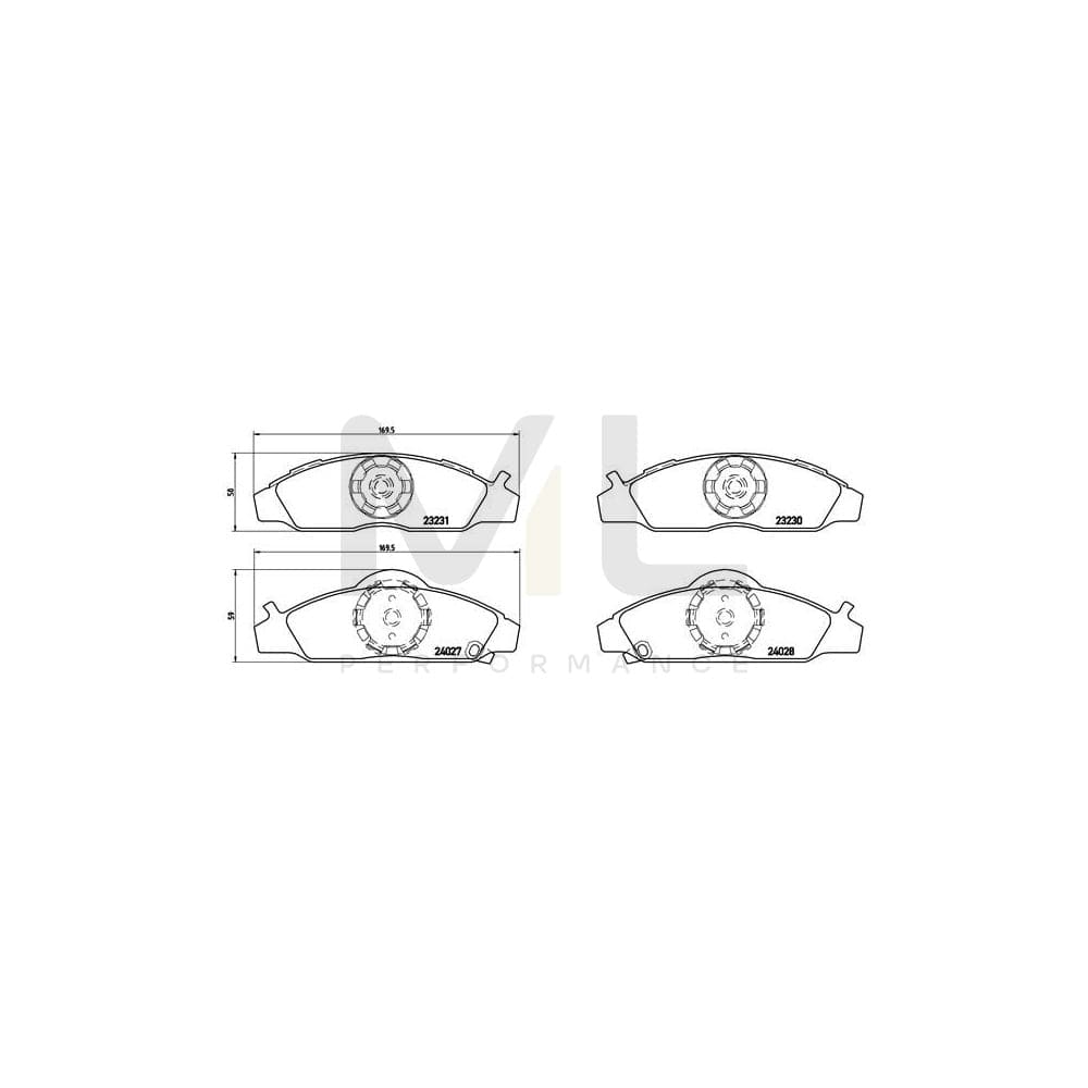 Brembo P 15 008 Brake Pad Set With Acoustic Wear Warning | ML Performance Car Parts