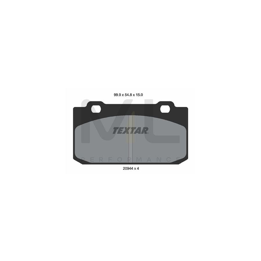 TEXTAR 2094401 Brake pad set not prepared for wear indicator | ML Performance Car Parts