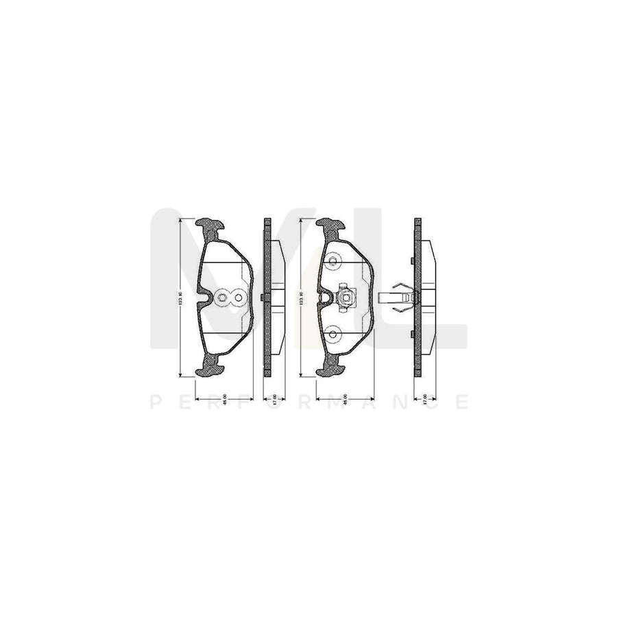 Bosch 0986Tb2147 Brake Pad Set Excl. Wear Warning Contact, With Accessories | ML Performance Car Parts