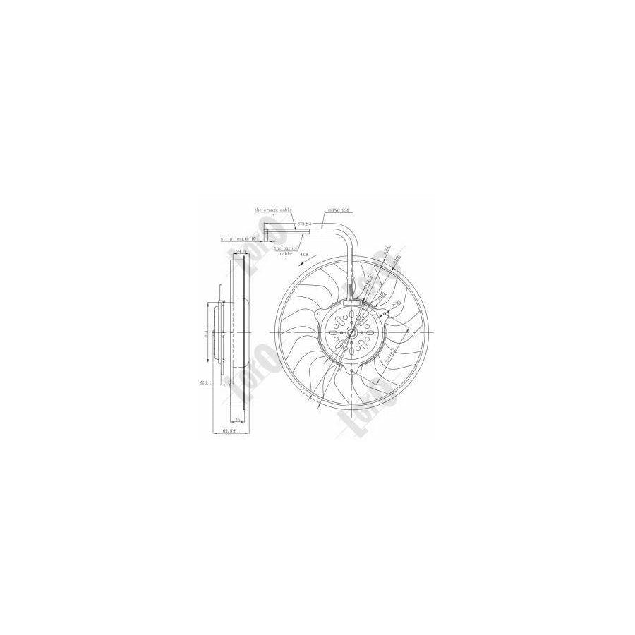 Abakus 0030140002 Fan, Radiator for Audi A6