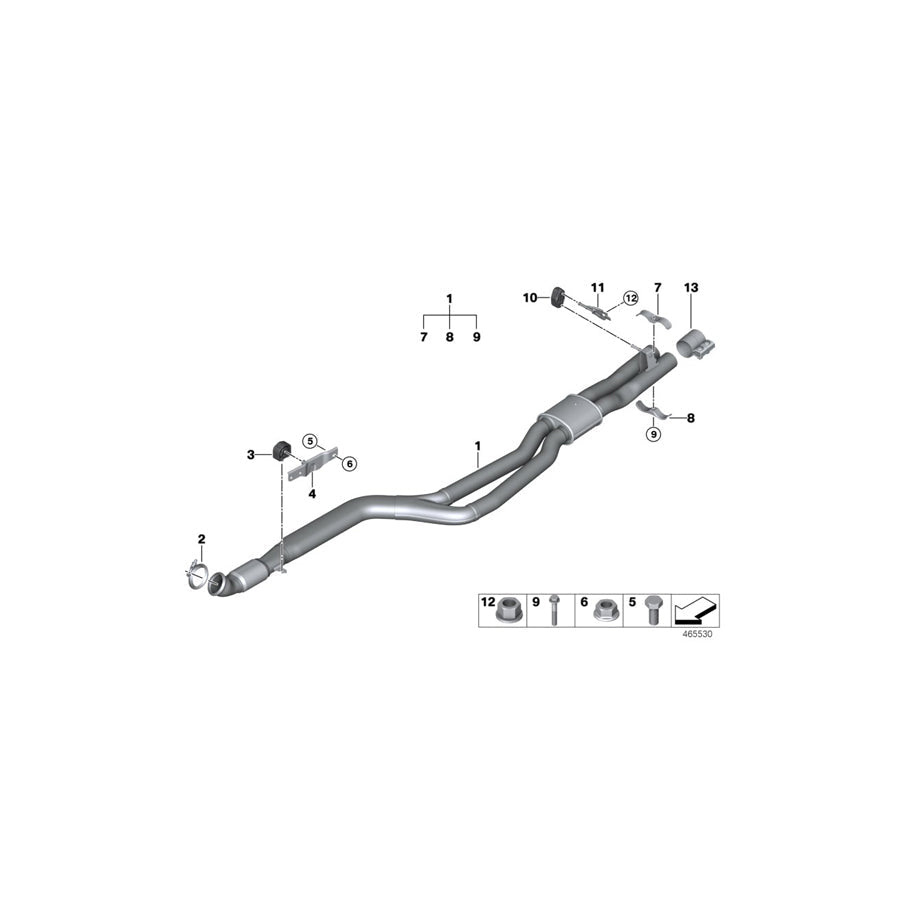 Genuine BMW 18308648217 F26 Exhaust Pipe Front Silencer (Inc. X4 M40iX) | ML Performance US Car Parts