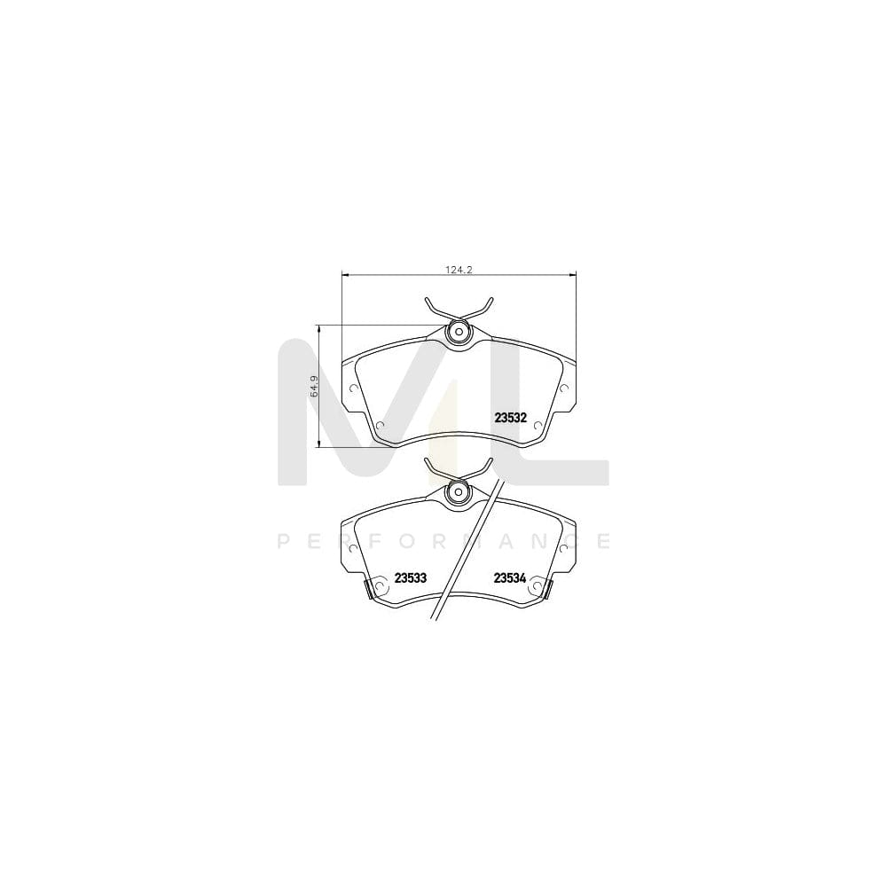 Hella 8DB 355 018-651 Brake Pad Set For Chrysler Pt Cruiser With Acoustic Wear Warning