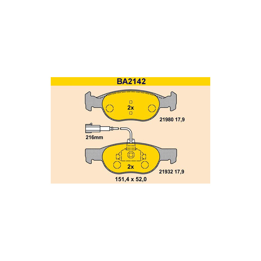 Barum Ba2142 Brake Pad Set