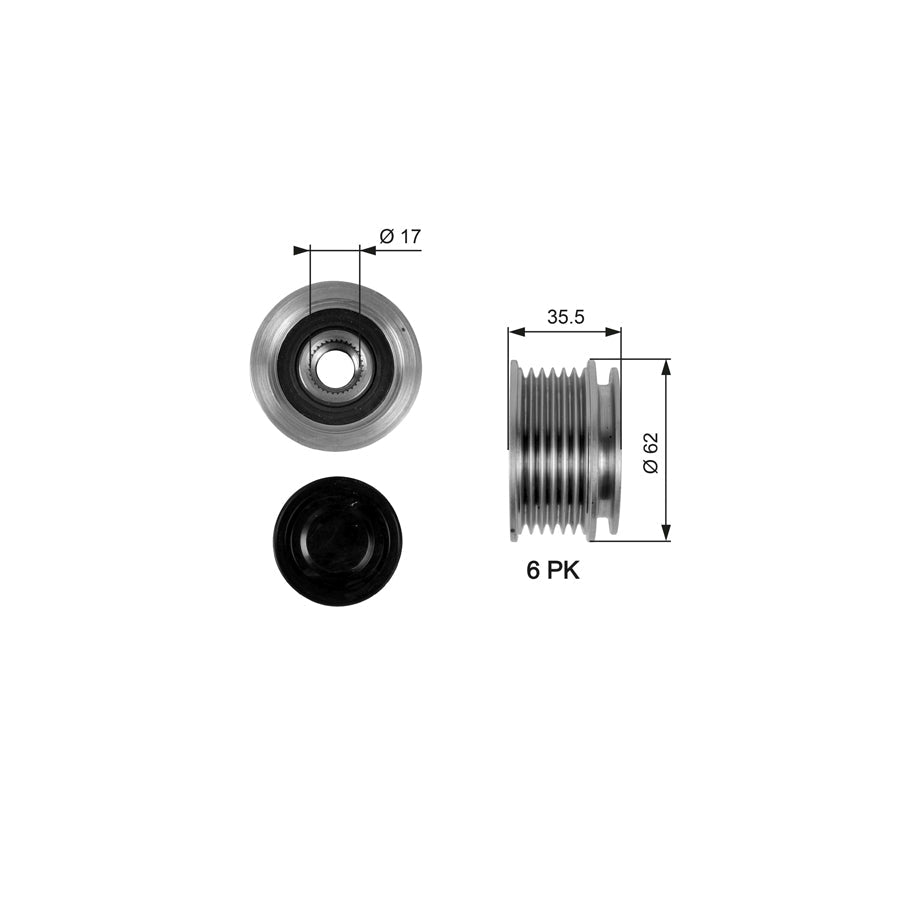 Gates OAP7044 Alternator Freewheel Clutch