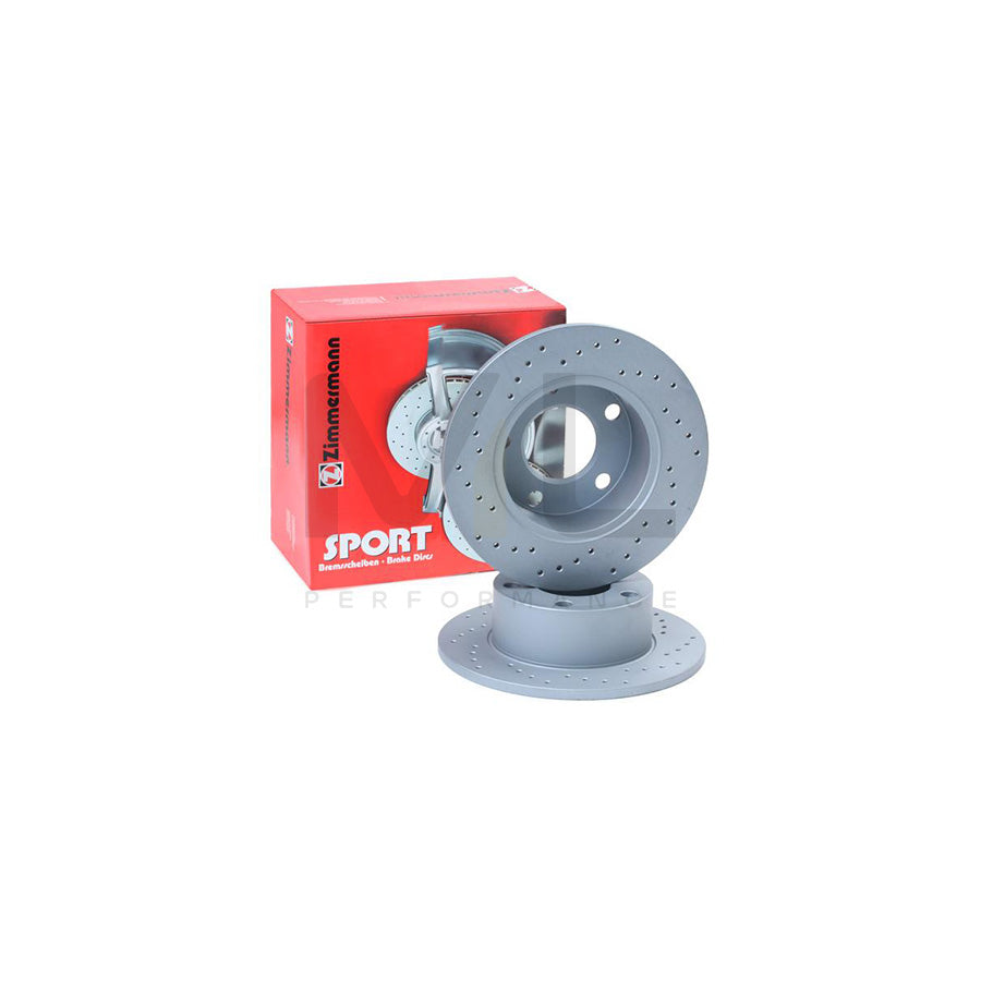 ZIMMERMANN SPORT COAT Z 100.1217.52 Brake Disc Perforated, Solid, Coated - 1 piece