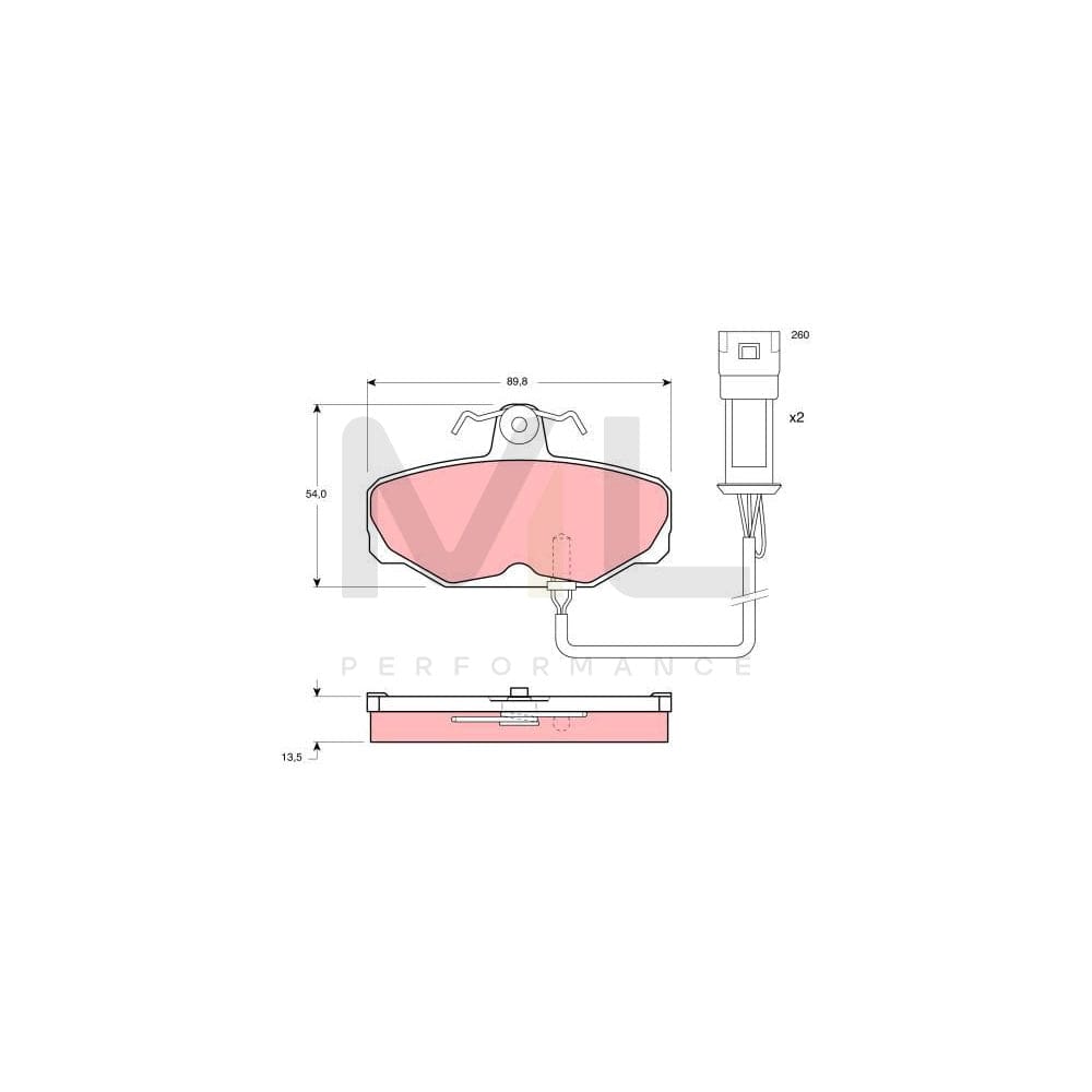 TRW Gdb471 Brake Pad Set Incl. Wear Warning Contact, With Brake Caliper Screws, With Accessories | ML Performance Car Parts