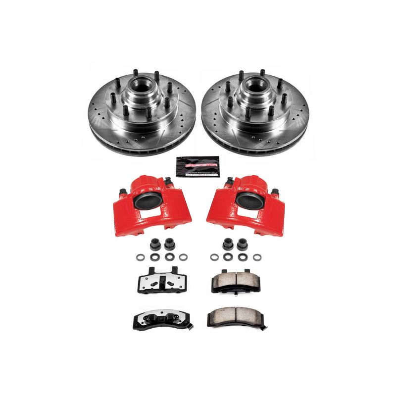 PowerStop Power Stop 94-99 Chevrolet C1500 Suburban Front Z36 Truck & Tow Kit w/Cals