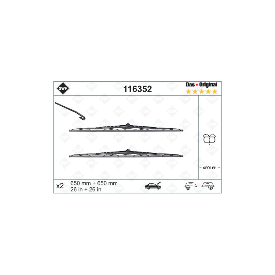 Swf Original Spoiler 116352 Wiper Blade | ML Performance US Car Parts