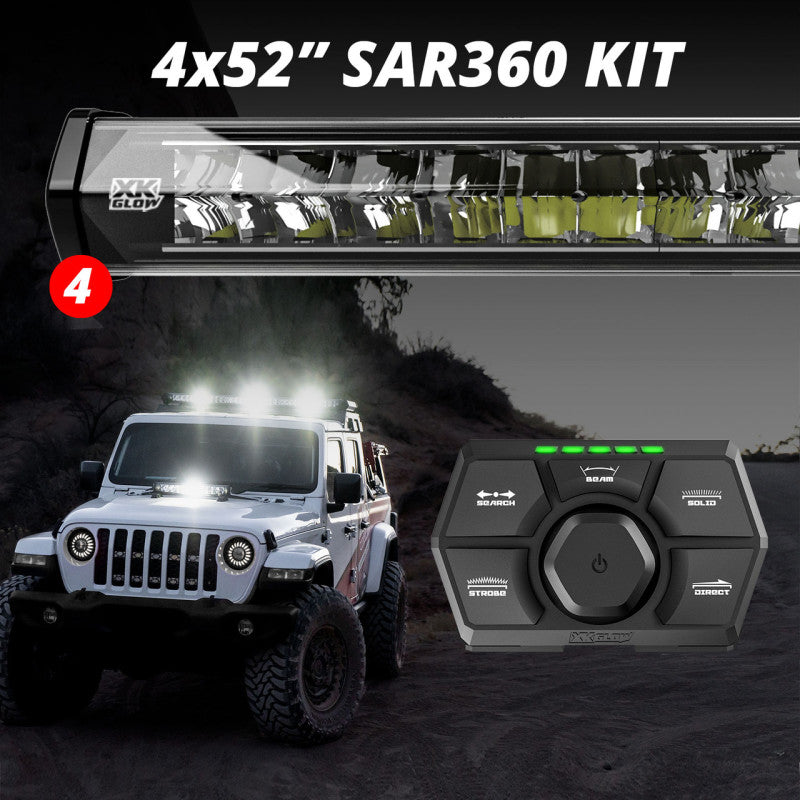 XKGLOW XK Glow SAR360 Light Bar Kit Emergency Search and Rescue Light System (4) 52In