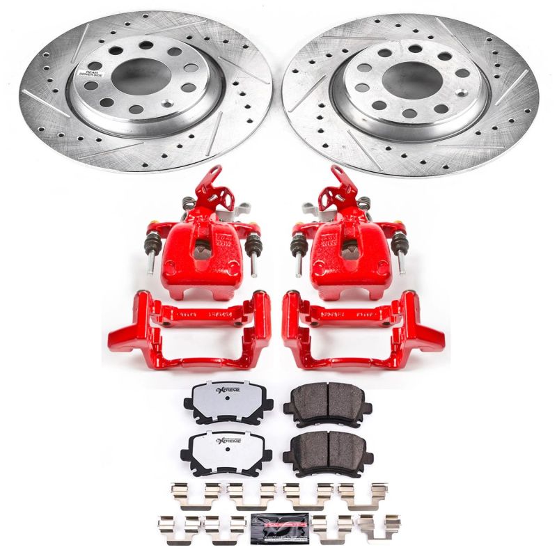 PowerStop Power Stop 2009 Audi A3 Rear Z26 Street Warrior Brake Kit w/Calipers